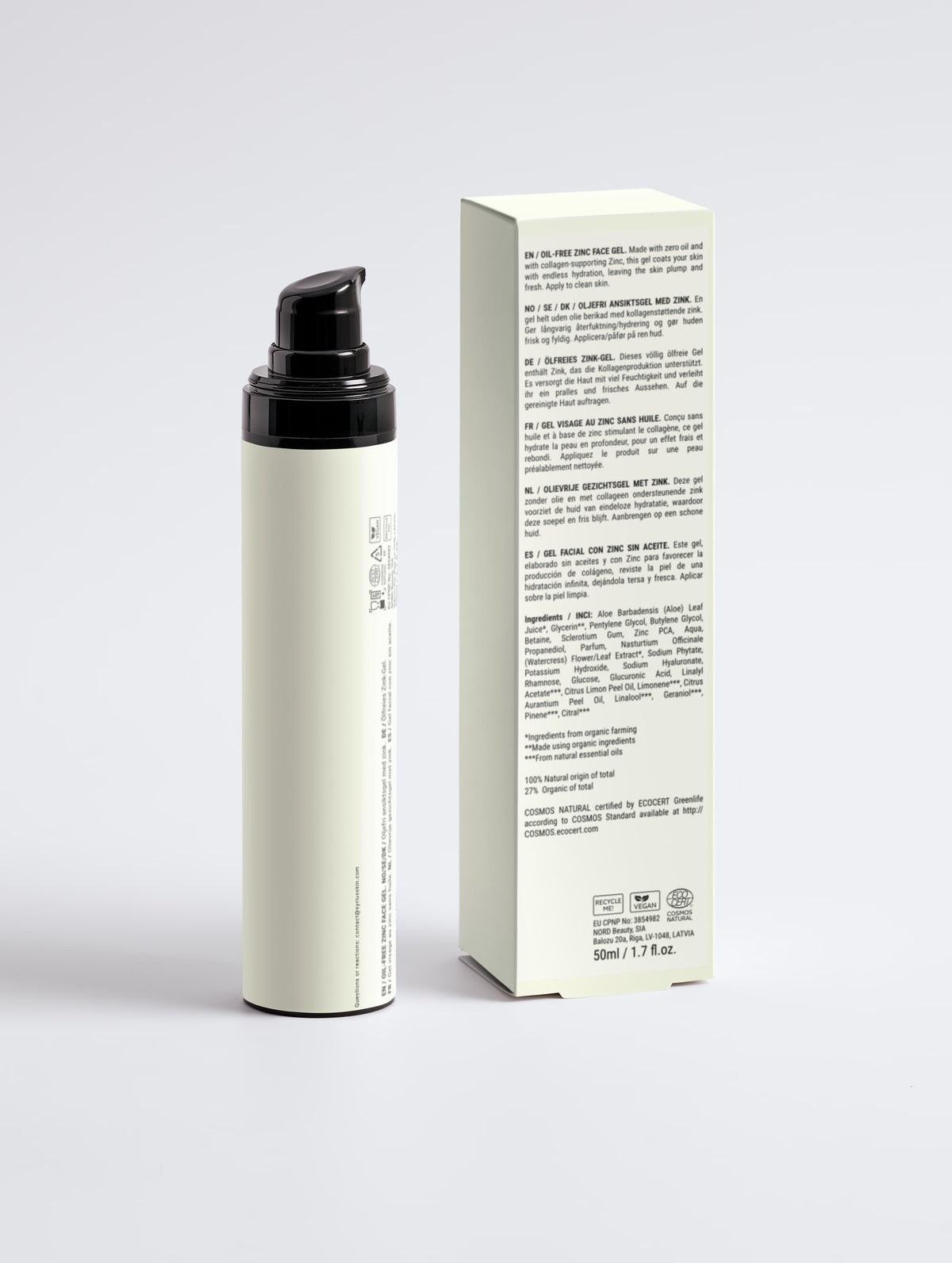 Zinc Face Gel - Oil-Free Daily Moisturizer